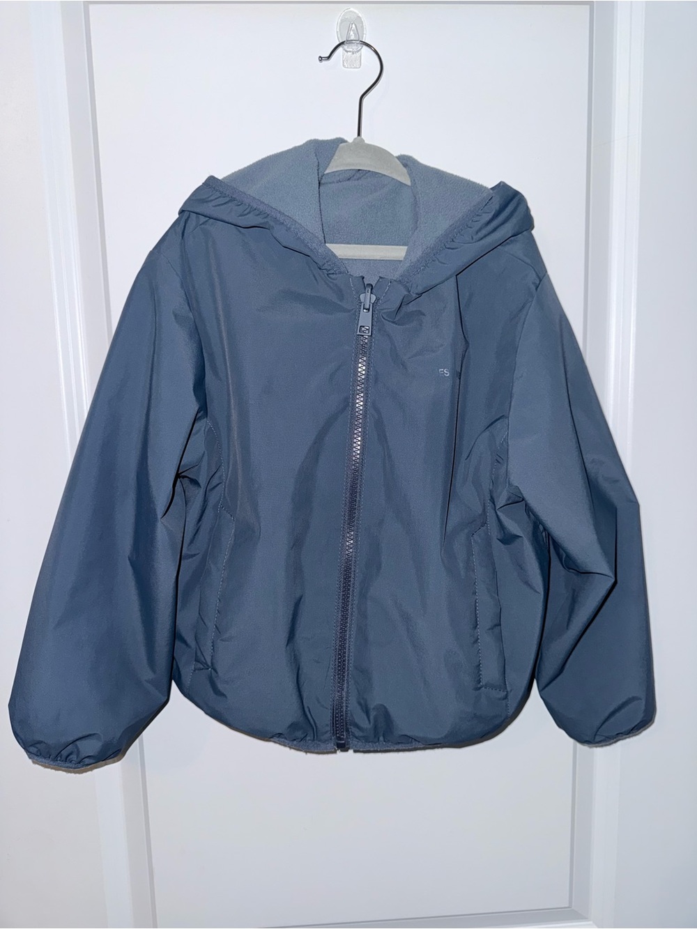 Zara Kids Blue Reversible Nylon/Fleece Jacket 6 Years NWOT